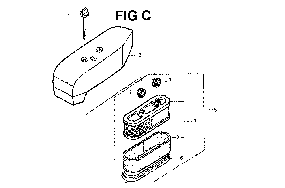 Fig-5 Diagram and Parts List for GXV160K1 Type SFY2 Honda Engine
