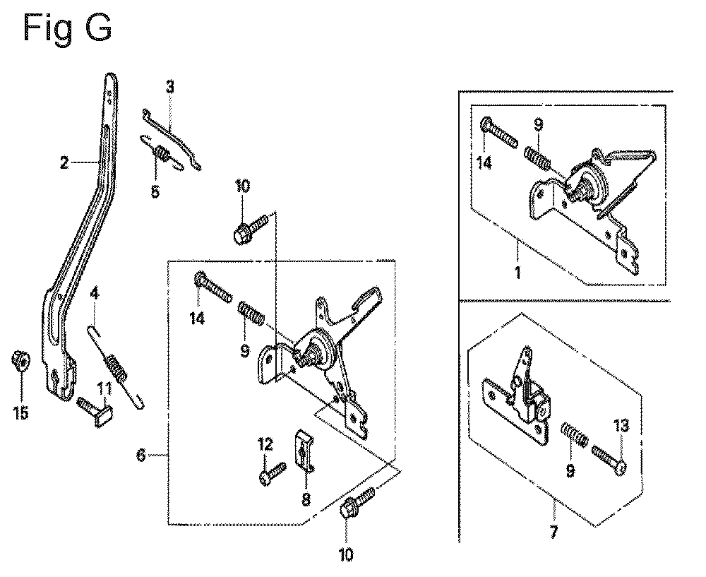 Fig-7 Diagram and Parts List for GX100U Type VEG Honda Engine