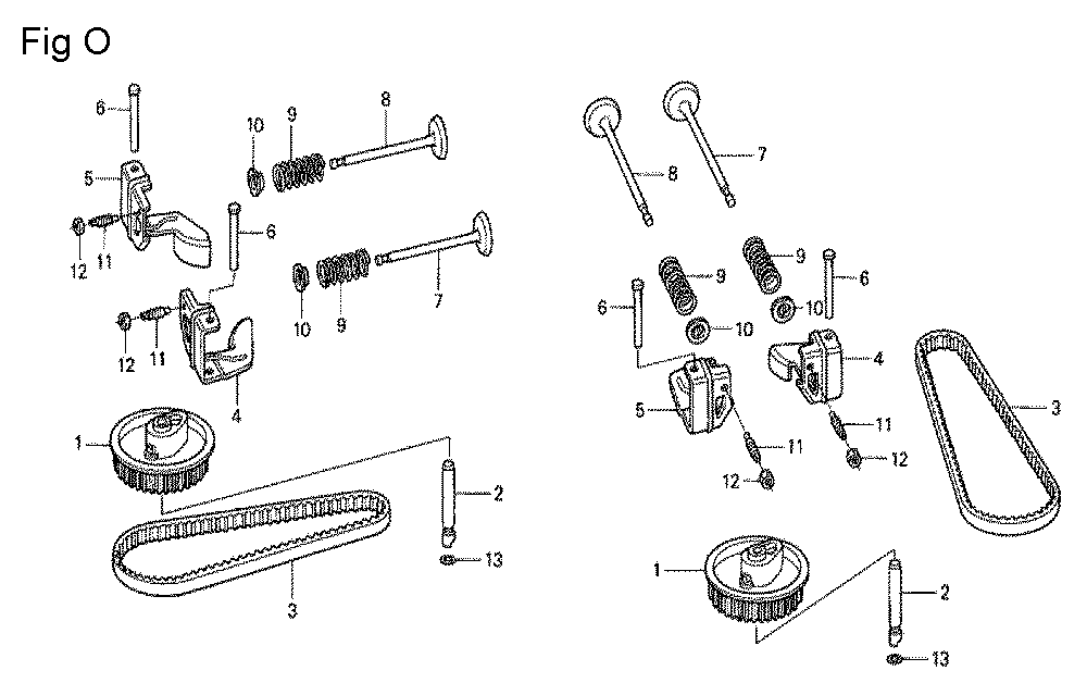 Fig-15 Diagram and Parts List for GCV530 Type QEA1A Honda Engine