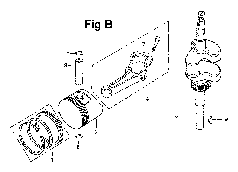 Fig-1 Diagram and Parts List for GXV120 Type N2CA Honda Engine