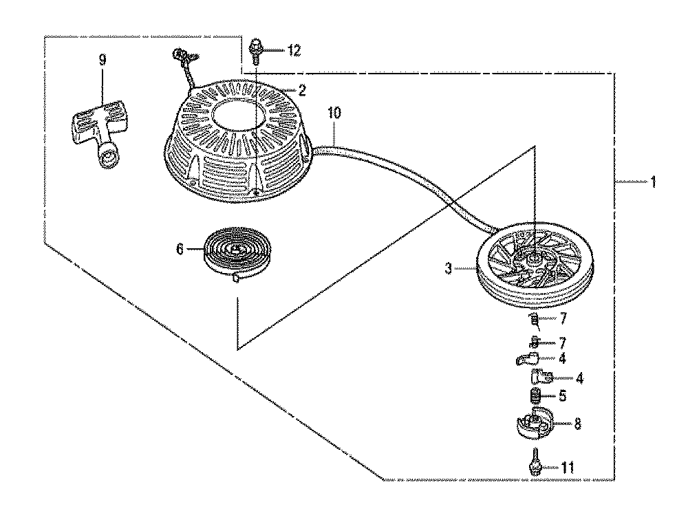Fig-0 Diagram and Parts List for GXV520U Type QRA5 Honda Engine