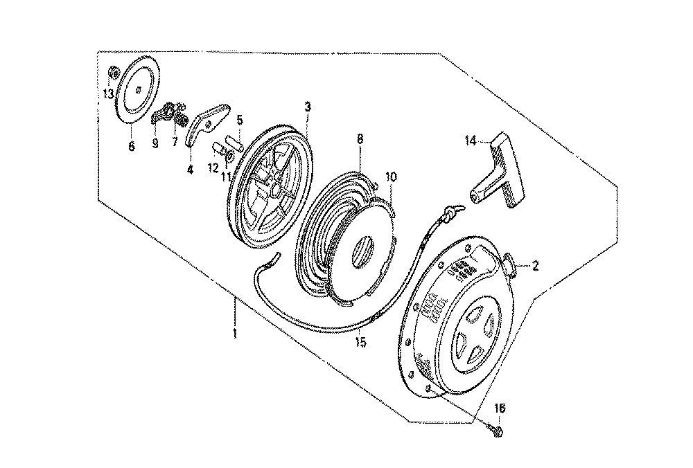 Fig-0 Diagram and Parts List for GX160K1 Type VSG Honda Engine