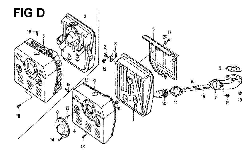 Fig-8 Diagram and Parts List for GXV340K1 Type DNE4 Honda Engine