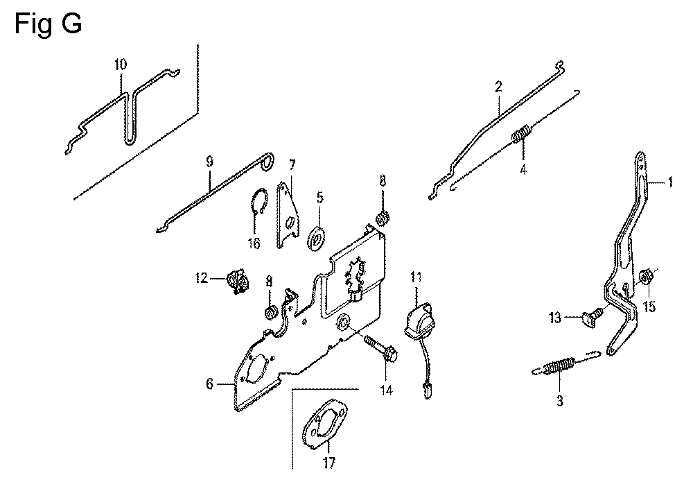 Fig-7 Diagram and Parts List for GCV160LA Type S1A Honda Engine