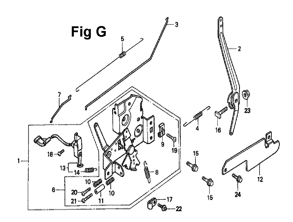 Fig-7 Diagram and Parts List for GXV140 Type N2M Honda Engine