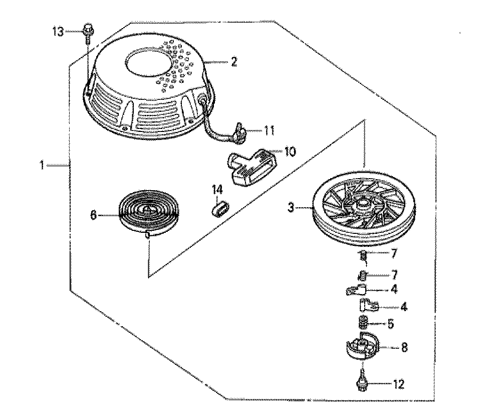 Fig-0 Diagram and Parts List for GXV340K1 Type DA4 Honda Engine