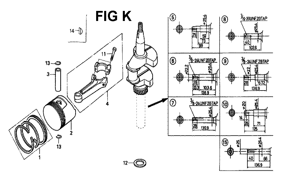 Fig-2 Diagram and Parts List for GXV160 Type N6 Honda Engine