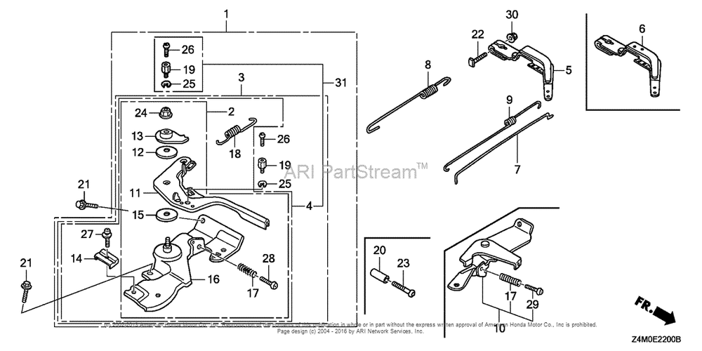 Control Diagram and Parts List for GX160RT1 (typeRHG4)(GCAFT-1000001) Honda Engine