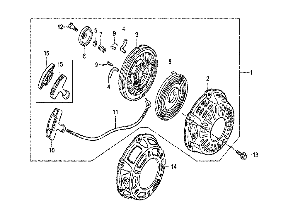 Fig-0 Diagram and Parts List for GX160UT1 Type SXS Honda Engine