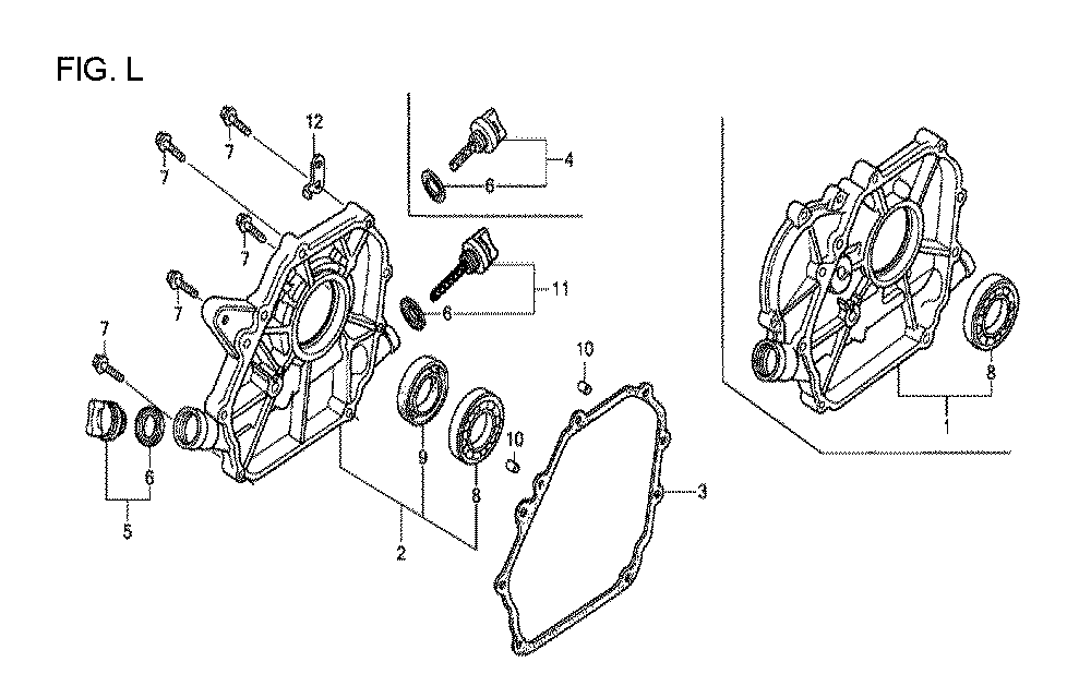 Fig-12 Diagram and Parts List for GX120T1 Type VPM4 Honda Engine