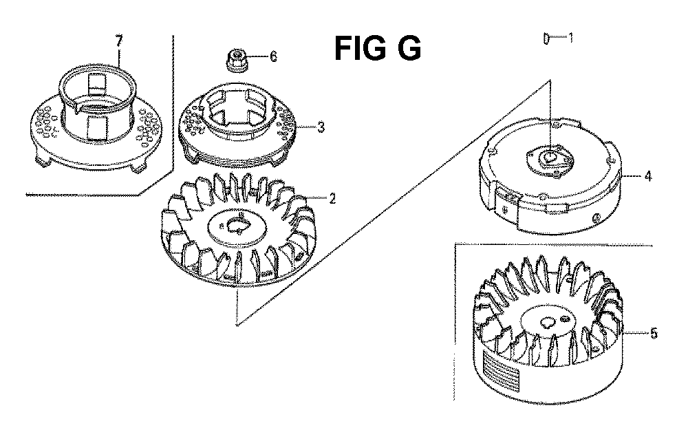 Fig-1 Diagram and Parts List for GXV160H2 Type SFE4 Honda Engine