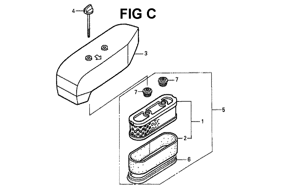 Fig-12 Diagram and Parts List for GXV160K1 Type N1C Honda Engine