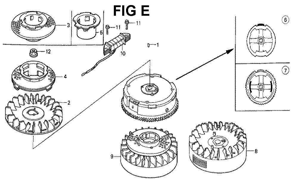 Fig-3 Diagram and Parts List for GXV160K1 Type SFY1 Honda Engine