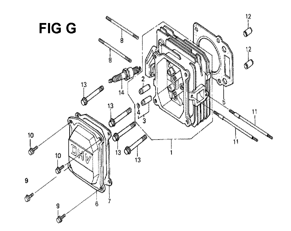 Fig-7 Diagram and Parts List for GXV160 Type N1C Honda Engine