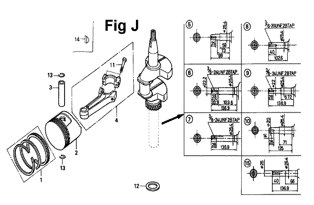 Fig-3 Diagram and Parts List for GXV160K1 Type A12 Honda Engine