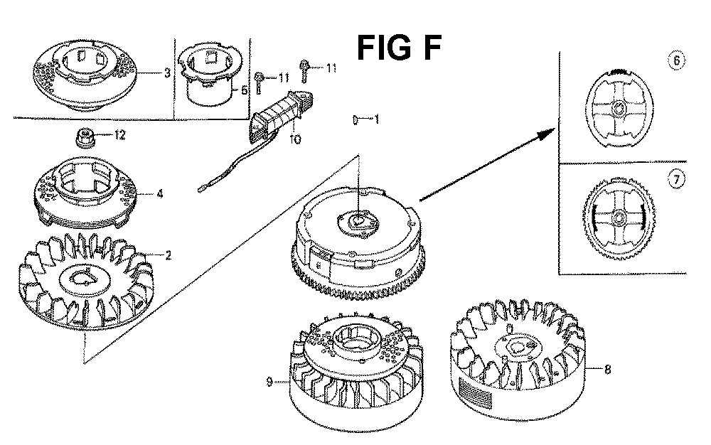 Fig-11 Diagram and Parts List for GXV160 Type SFSK Honda Engine