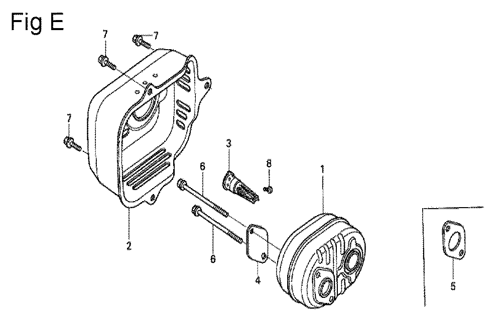 Fig-5 Diagram and Parts List for GSV190A Type S3TE Honda Engine