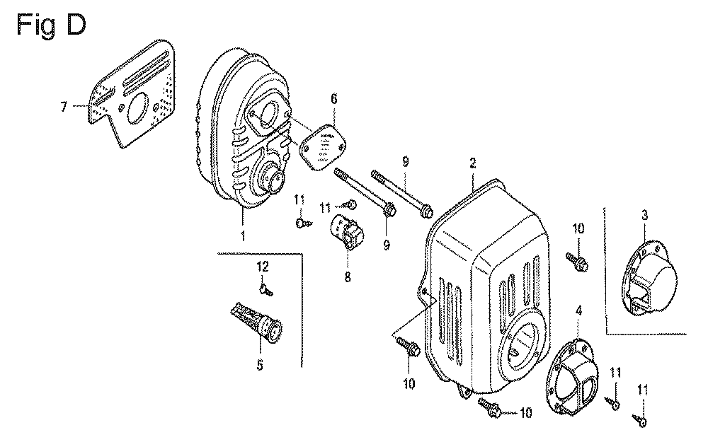 Fig-4 Diagram and Parts List for GX100U Type QE Honda Engine
