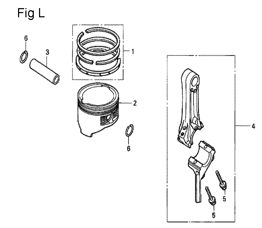 Fig-12 Diagram and Parts List for GC135 Type QHE4 Honda Engine