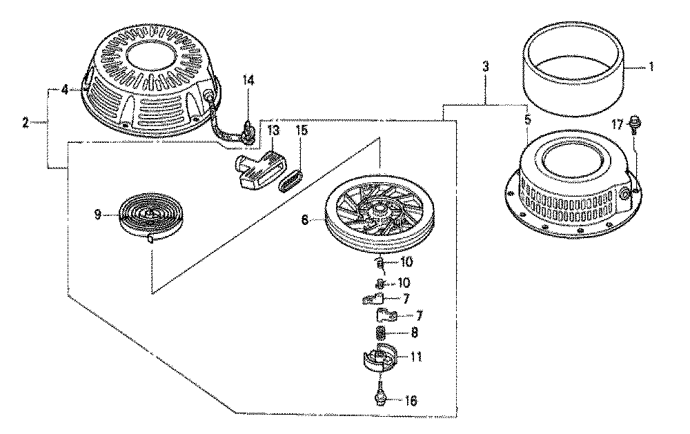 Fig-0 Diagram and Parts List for GXV340K2 Type DA23 Honda Engine