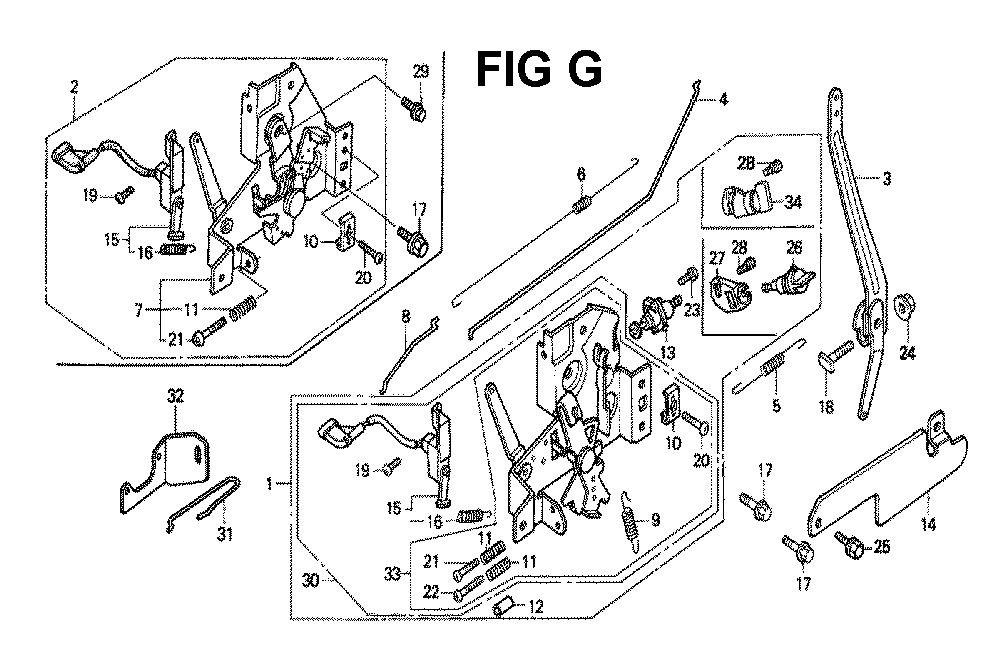 Fig-11 Diagram and Parts List for GXV140 Type N1UR Honda Engine