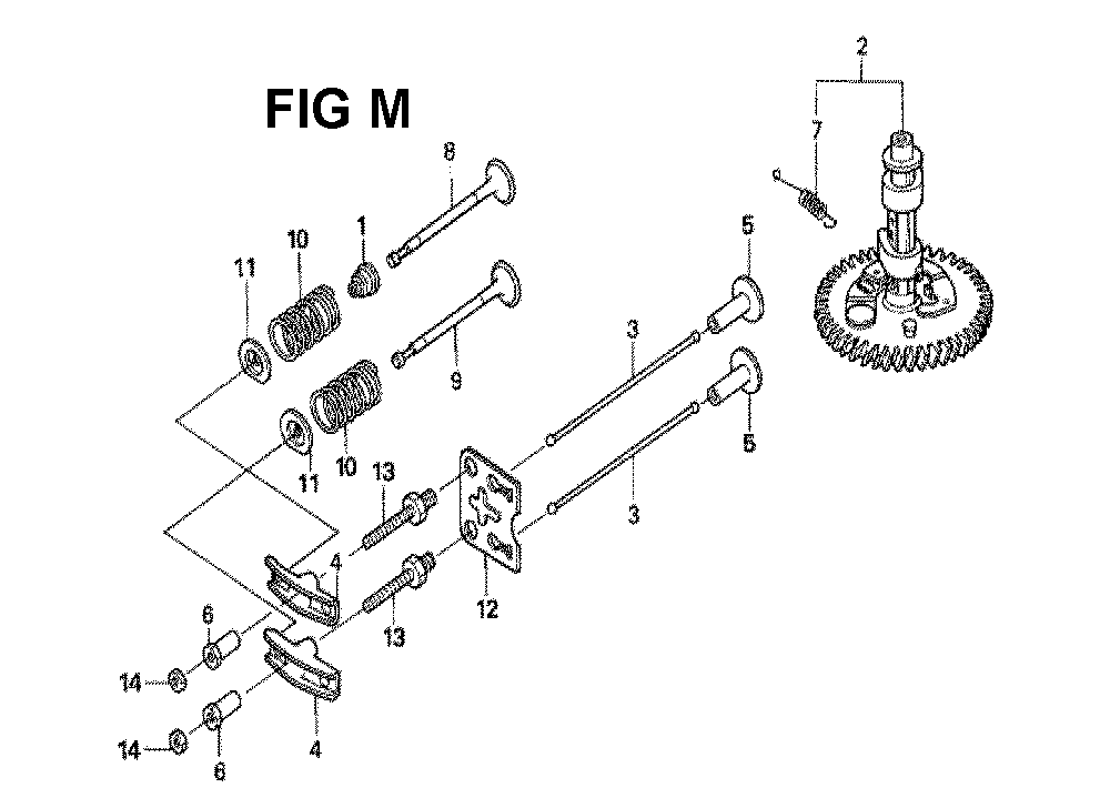 Fig-3 Diagram and Parts List for GXV160H2 Type N5M Honda Engine