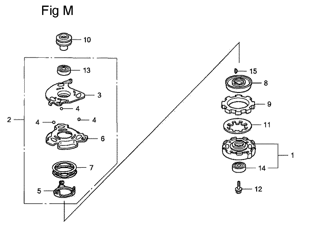 Fig-13 Diagram and Parts List for GSV190A Type BHH Honda Engine