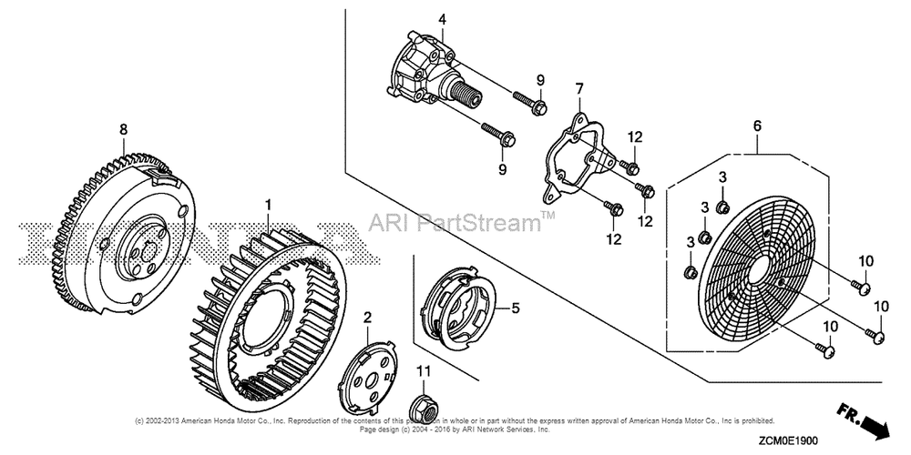 Flywheel Diagram and Parts List for GX690RH (typeTDCC/A)(GCAPH-1000001) Honda Engine