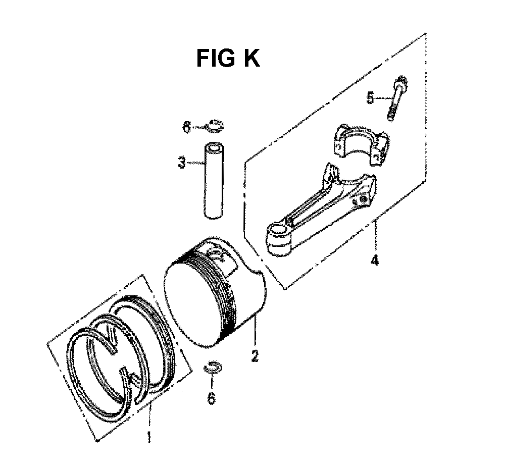 Fig-4 Diagram and Parts List for GXV140 Type A1K6 Honda Engine