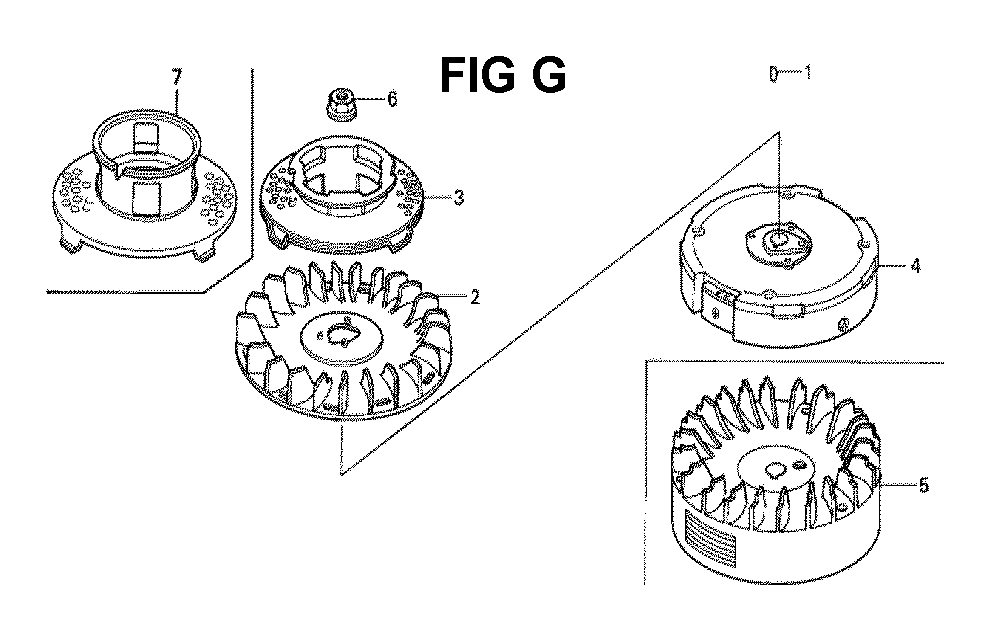 Fig-9 Diagram and Parts List for GXV160H2 Type N45 Honda Engine