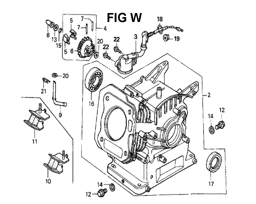 Fig-13 Diagram and Parts List for GX160K1 Type H1 Honda Engine