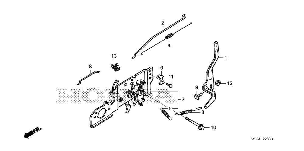 Control Diagram and Parts List for HRS216K7 (Type  VKAA)(MZBZ-6580001 - 9999999) Honda Lawn Mower