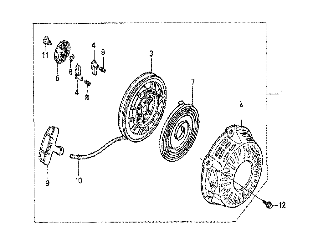 Fig-0 Diagram and Parts List for GX120K1 (QX26)(43-9099999) Honda Engine