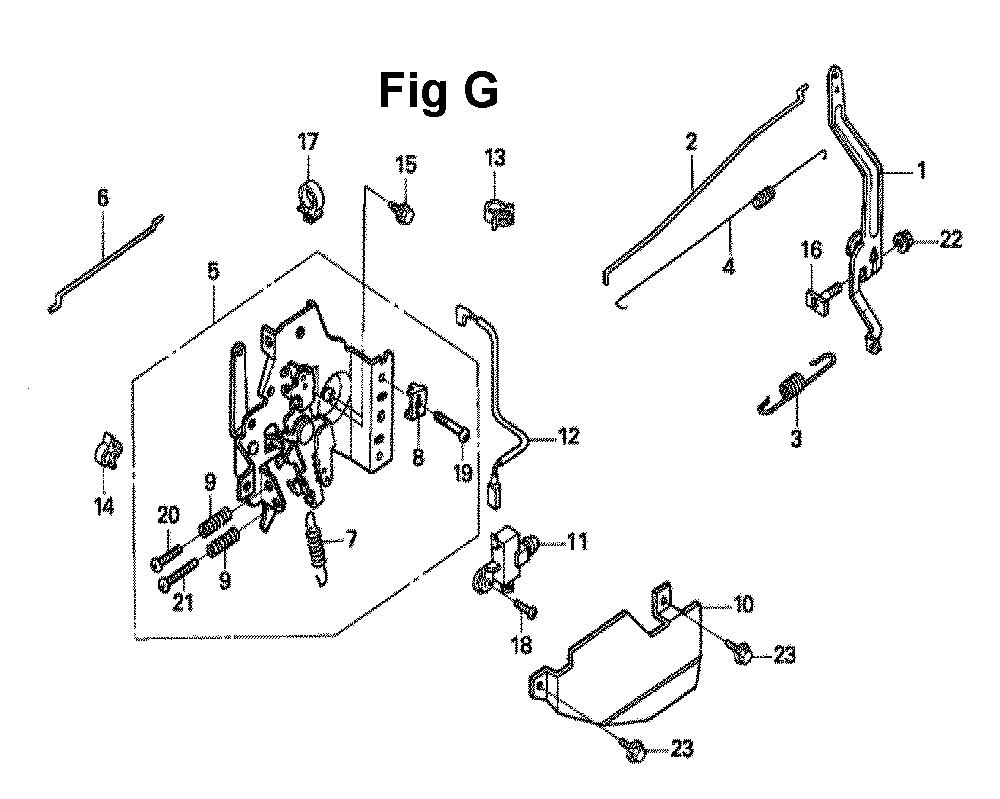 Fig-9 Diagram and Parts List for GXV160A1 Type T1AH Honda Engine
