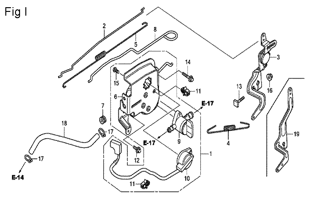 Fig-9 Diagram and Parts List for GCV190LA Type N5AP Honda Engine