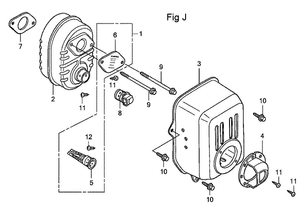 Fig-10 Diagram and Parts List for GC160LA Type QHAF Honda Engine
