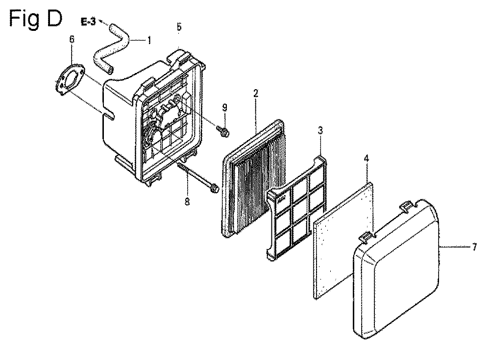 Fig-4 Diagram and Parts List for GSV190A Type N1U Honda Engine