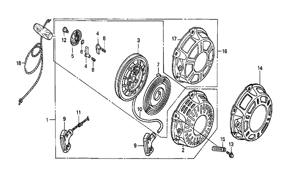 Fig-0 Diagram and Parts List for GX160K1 Type VHQ4 Honda Engine