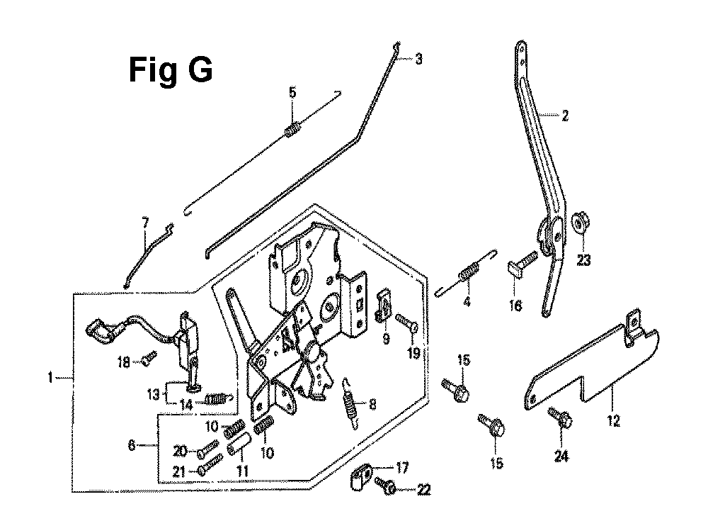 Fig-1 Diagram and Parts List for GXV140 Type A2G Honda Engine