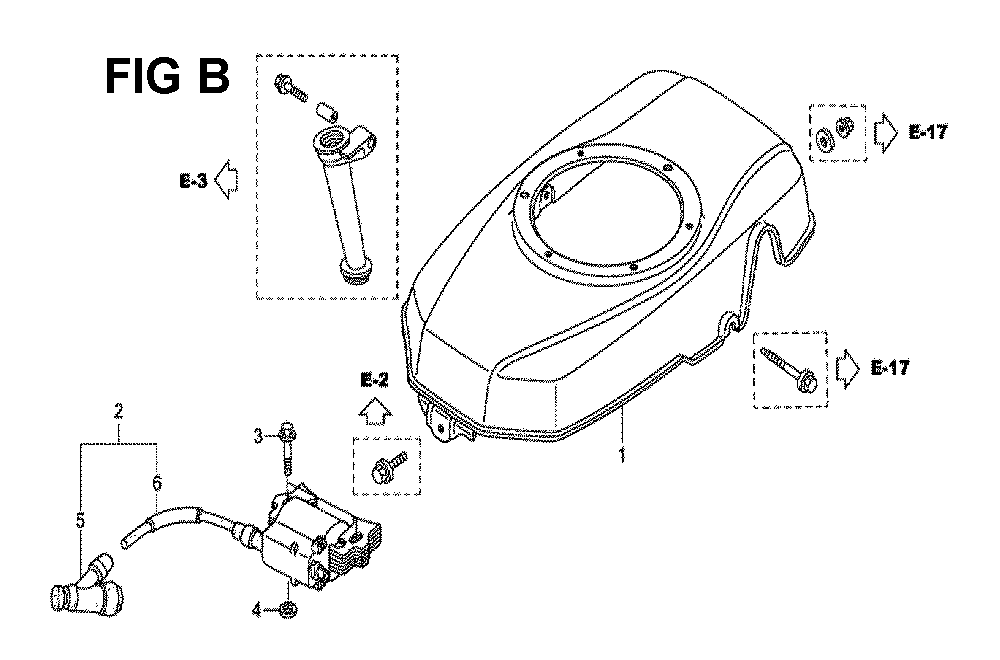 Fig-11 Diagram and Parts List for GXV160H2 Type SFJ Honda Engine