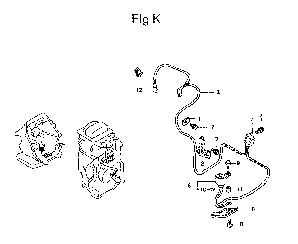 Fig-11 Diagram and Parts List for GC135 Type WME2 Honda Engine