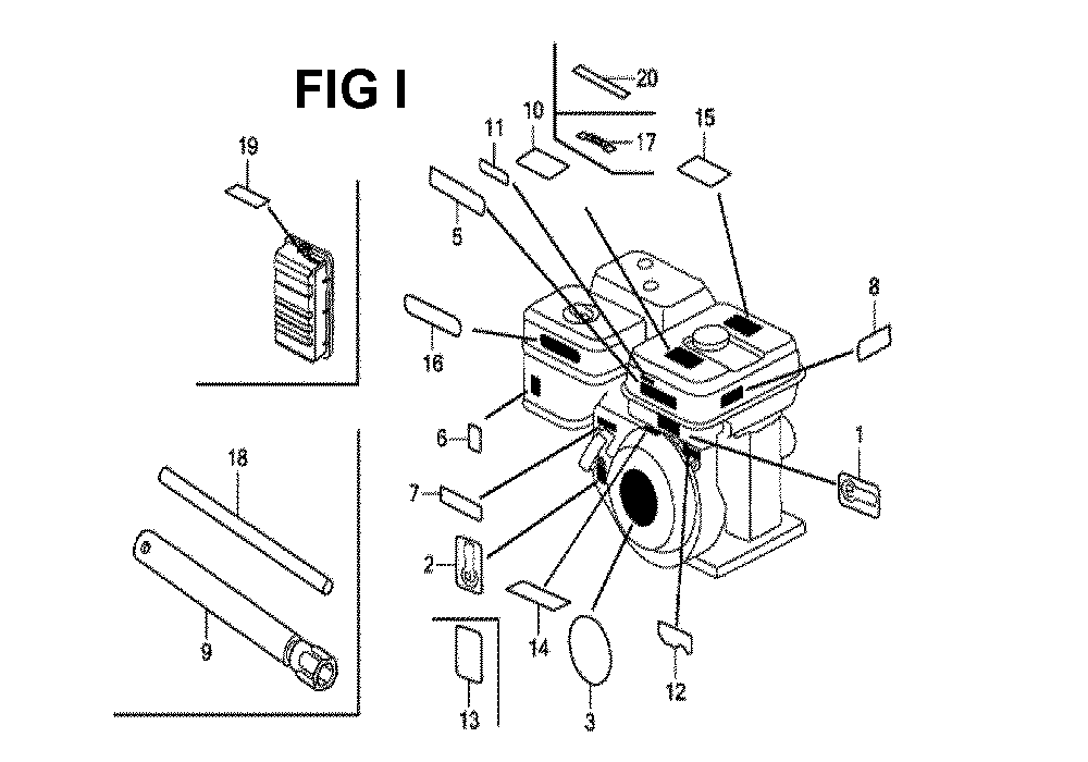 Fig-5 Diagram and Parts List for GX160H1 Type VPM6 Honda Engine