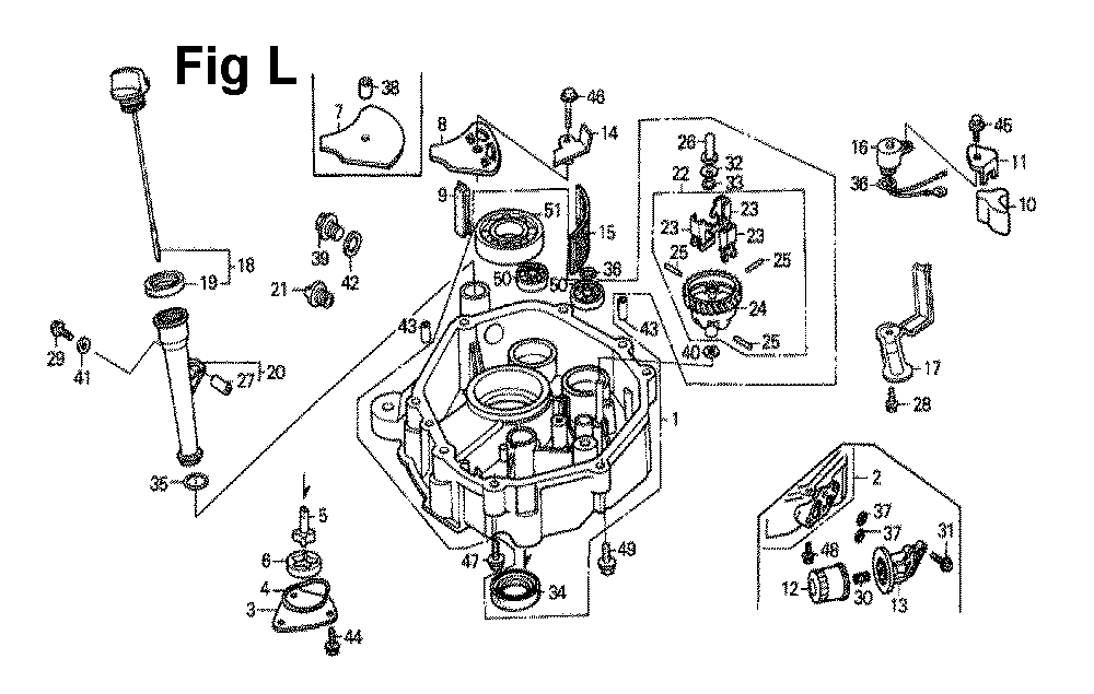Fig-8 Diagram and Parts List for GXV340 Type DNE Honda Engine