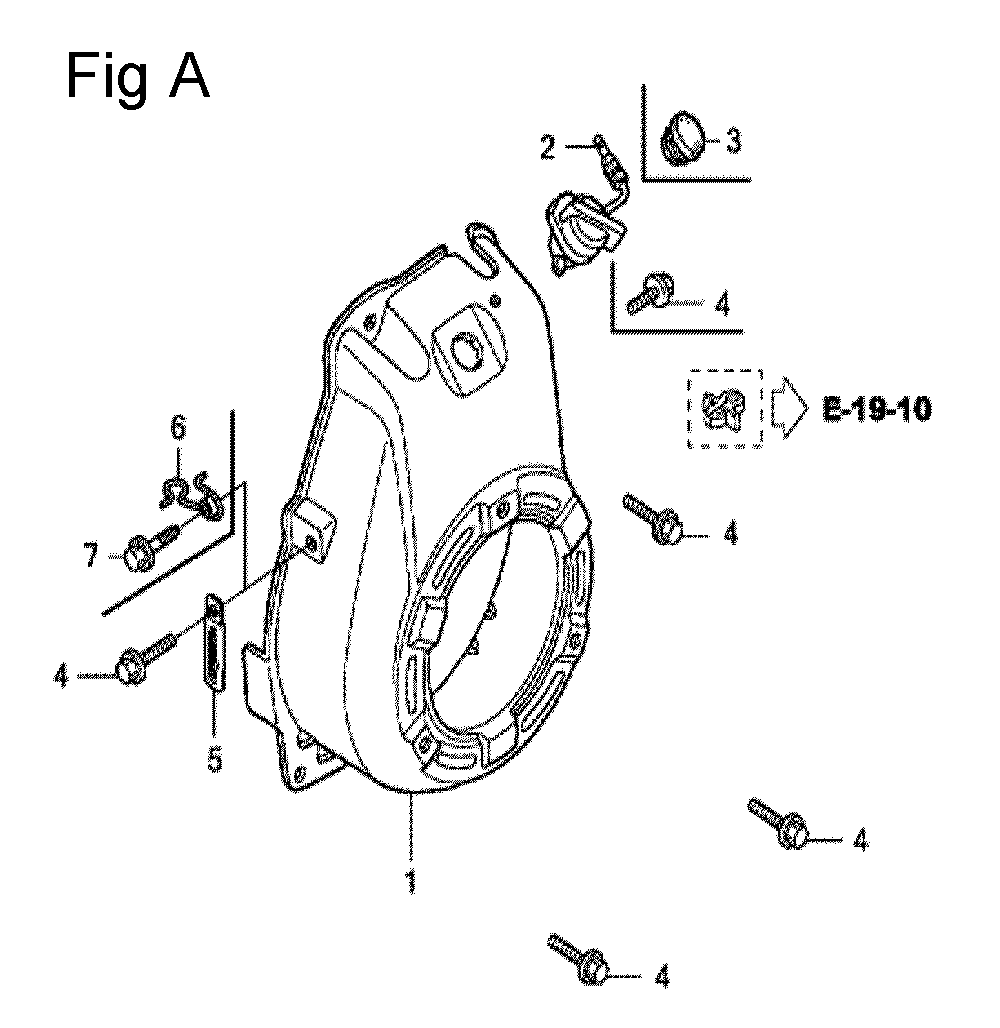 Fig-1 Diagram and Parts List for GX100U Type BE14 Honda Engine