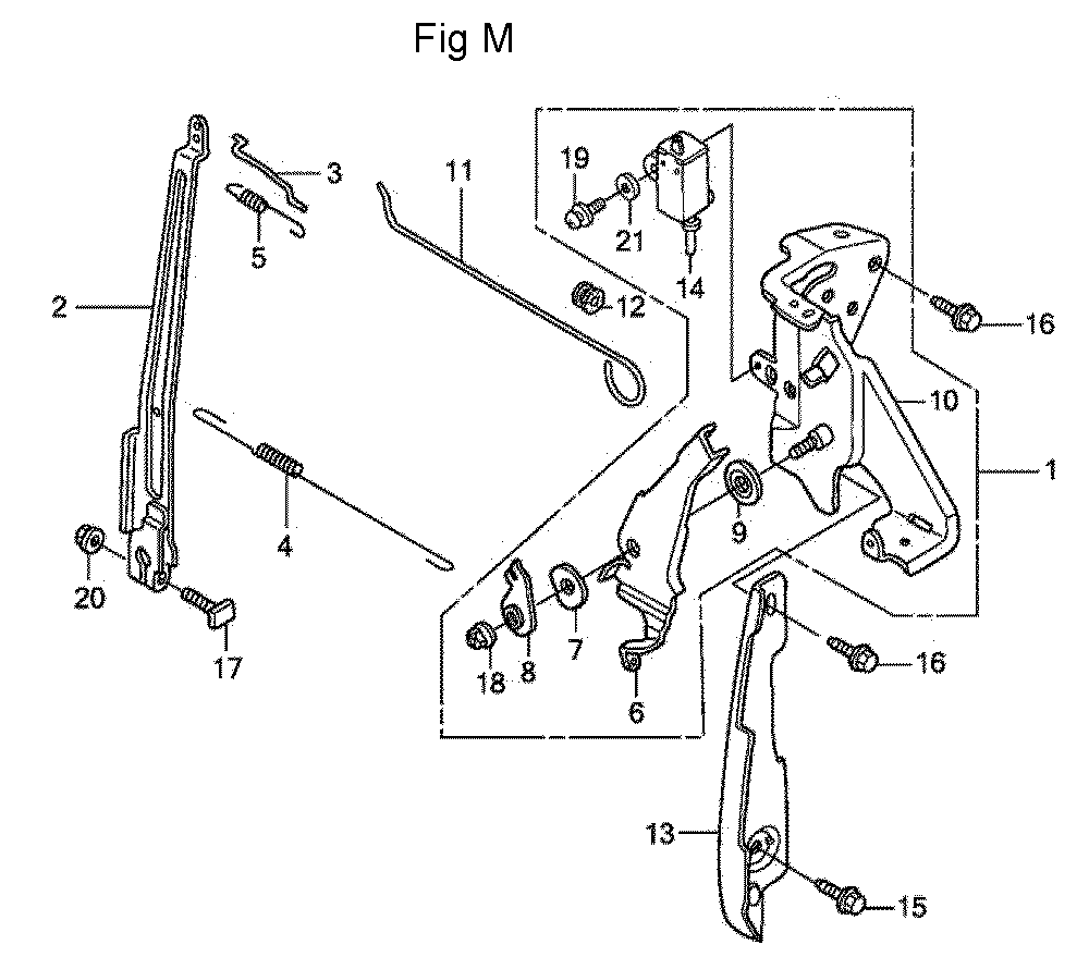 Fig-13 Diagram and Parts List for GC160LA Type MHA2 Honda Engine