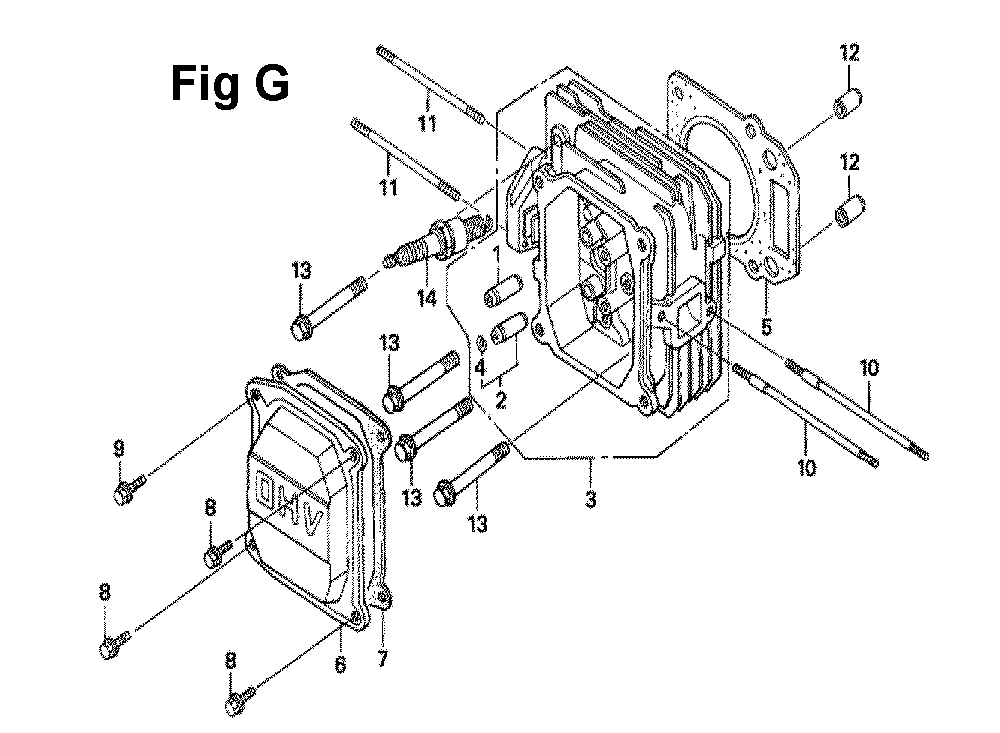 Fig-8 Diagram and Parts List for GXV160UH2 Type TBE Honda Engine