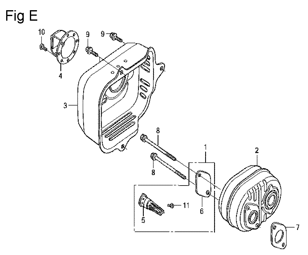 Fig-5 Diagram and Parts List for GCV160LA Type N5AF Honda Engine