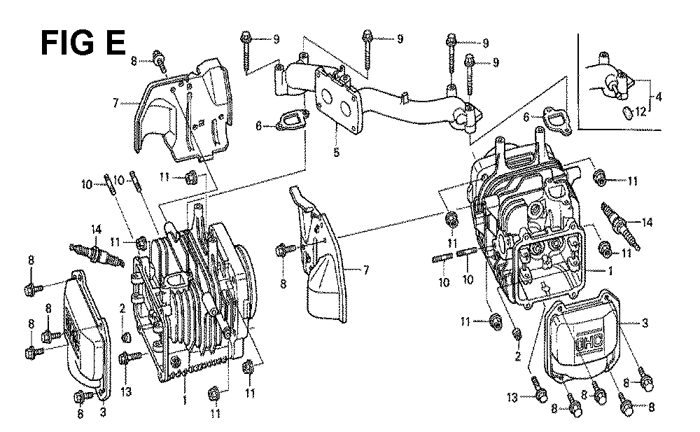 Fig-2 Diagram and Parts List for GXV530 Type EXA2A Honda Engine