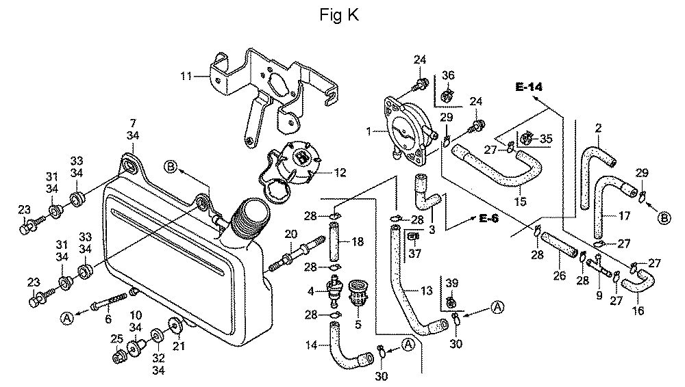 Fig-11 Diagram and Parts List for GC160LA Type MHAB Honda Engine