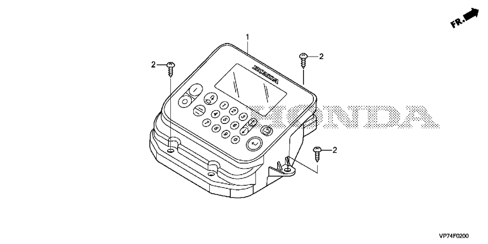 Control Panel Diagram and Parts List for HRM310K1 (Type  EAA)(MBEF-2004274 - 9999999) Honda Lawn Mower